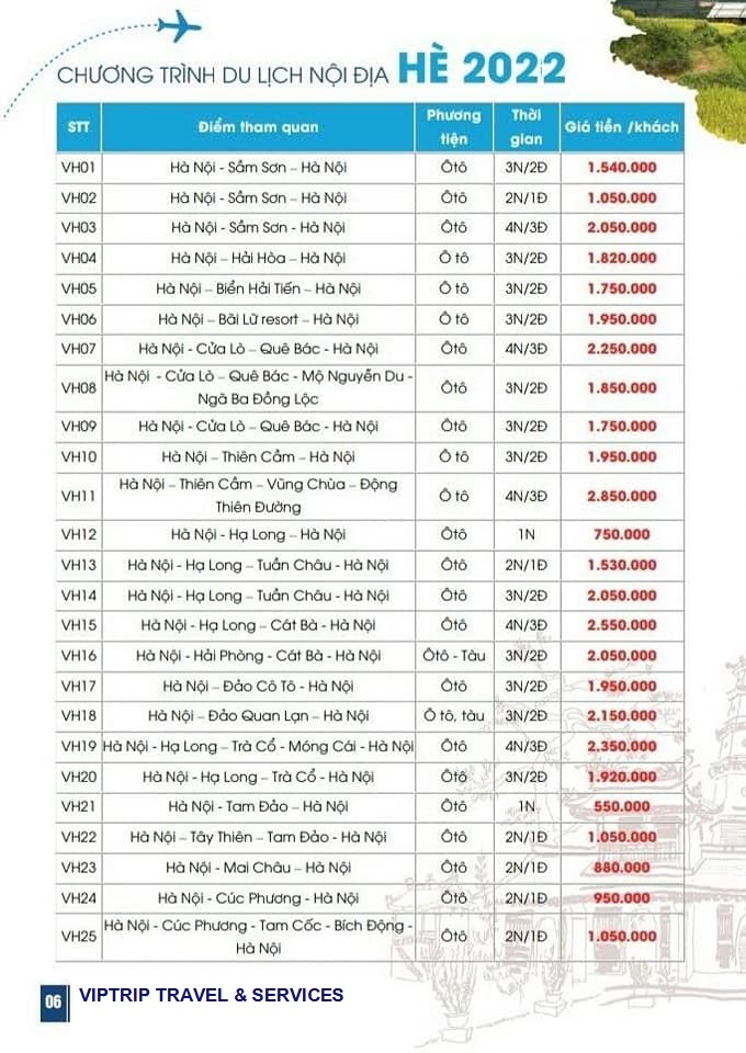 tour du lịch trong nước và quốc tế